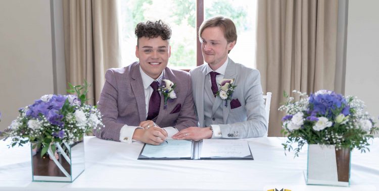 Elliot and Pete had their civil marriage at the East Horton Golf Club